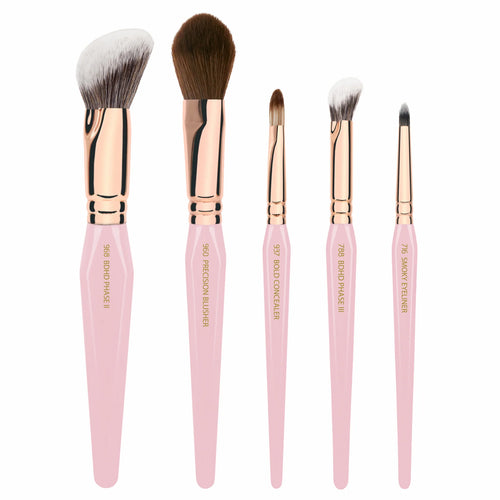 BDELLIUM PINK GOLDEN TRIANGLE FACE & EYES BRUSH SET